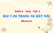 Bài 7.28 trang 50 Toán 8 Kết nối tri thức Tập 2